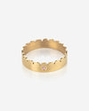 Zlatý zásnubní prsten Obloučky s morganitem